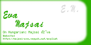 eva majsai business card